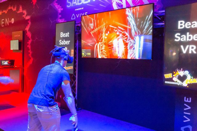 A gamer plays the hit VR game, Beat Saber, this article explores non-gaming applications of vr