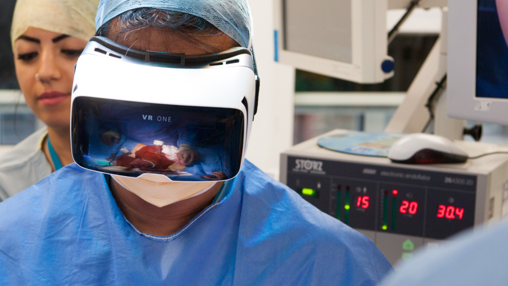 A surgeon is assisted by vr, one of the important non-gaming applications of this technology